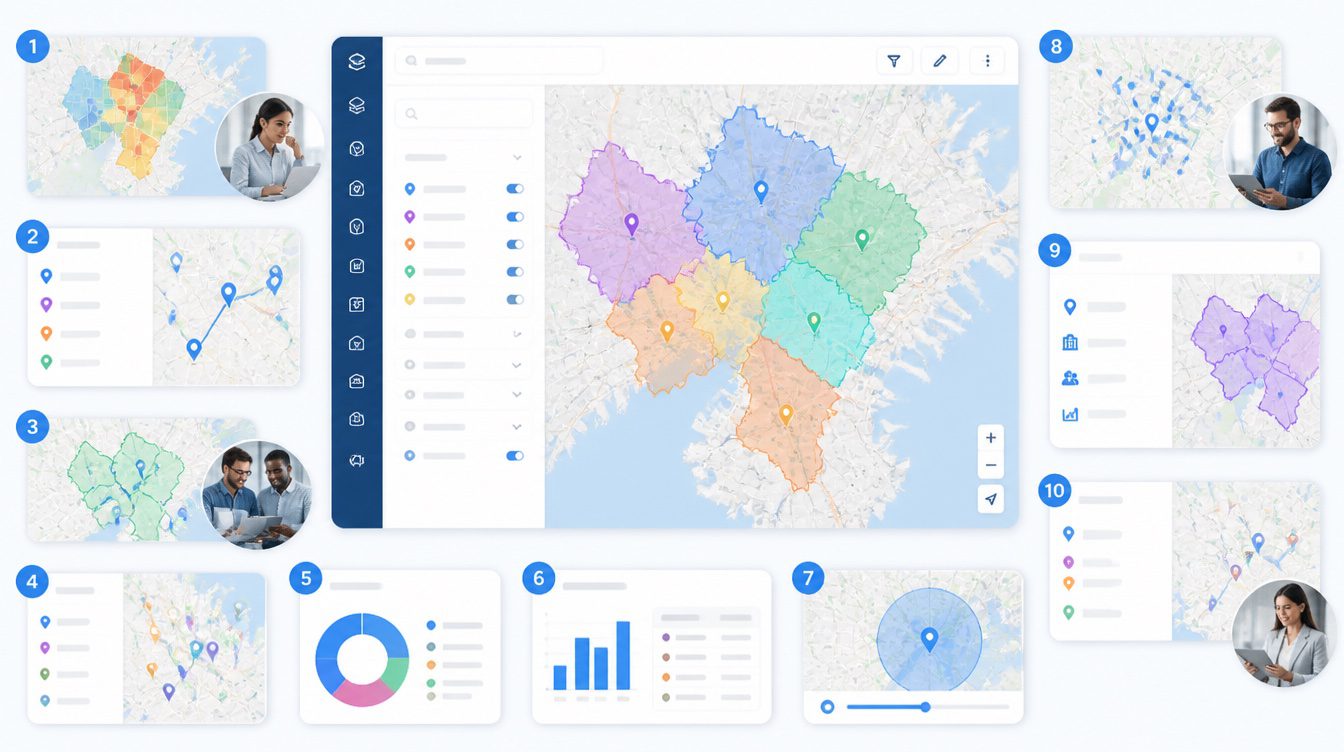 Operations and Logistics visual for 10 ways businesses use location data to make better decisions.