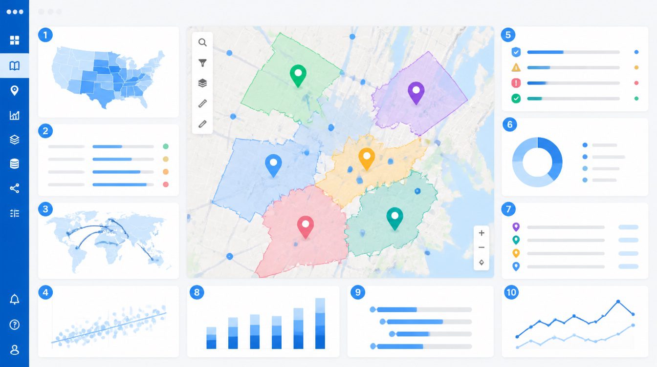 Risk, Compliance, and Supply Chain visual for 10 ways businesses use location data to make better decisions.