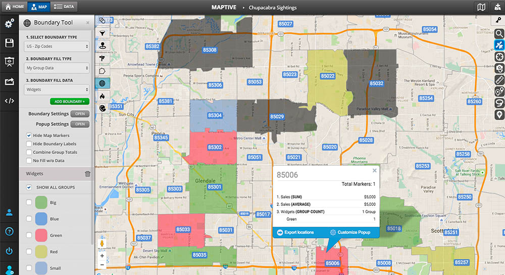 boundary tool maptive