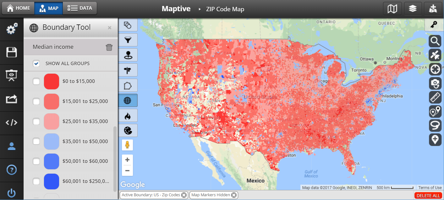 Demographic Map Tool With Census Data Maptive