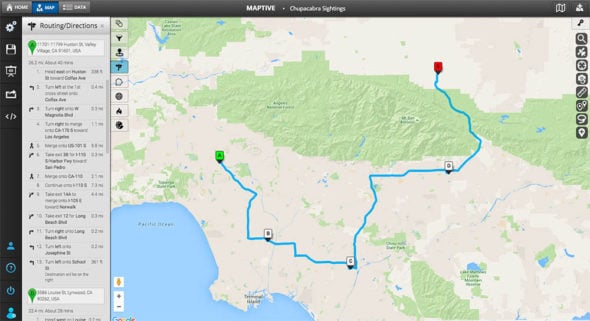 Maptive's Multi-stop Route Planner