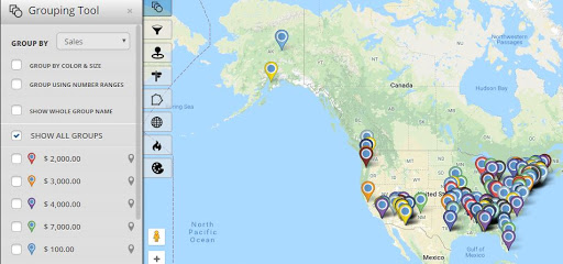 maptive grouping tool