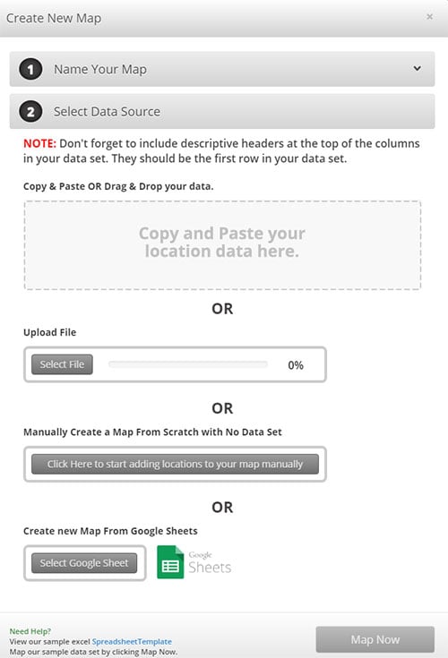 Upload your map data