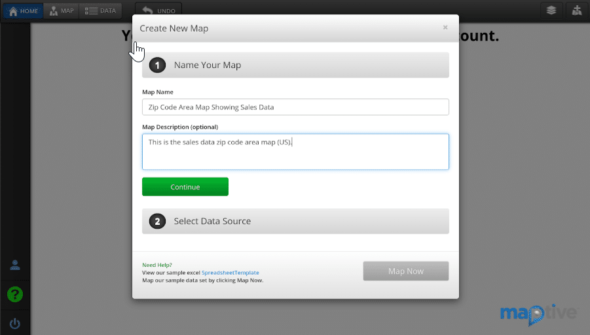 Create and Name Map - Postal Code Maps