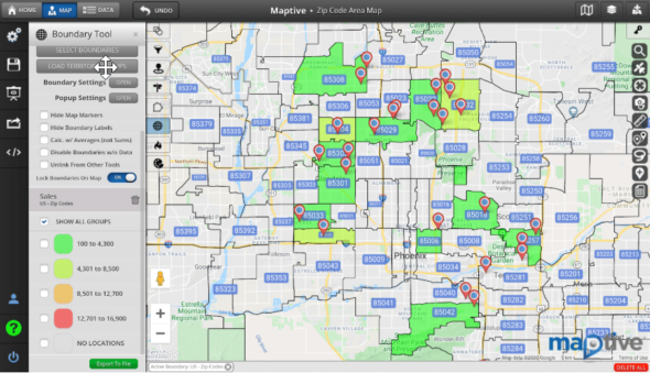 Zip Code Map - Geocoding Software