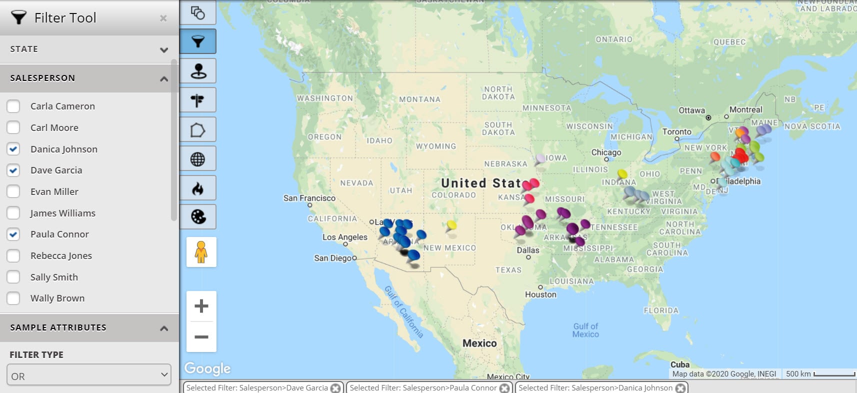 Filter Tool - Interactive Maps