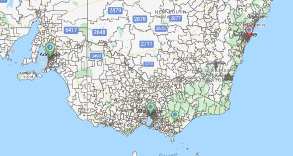 Postal Code Map - Australia