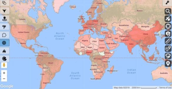 Mapping Software for Academics - World Map