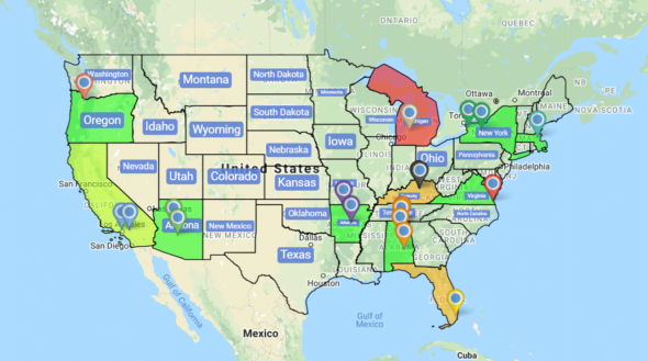 Map with State Boundaries - Boundary and Sales Territory Tools - Mapping Software