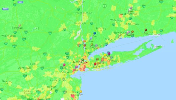 Demographic Map New York City - Map Coordinates
