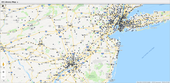 Business Locations Dot Density Map