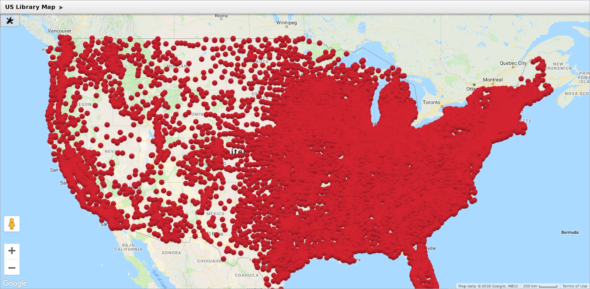 Public Libraries Dot Distribution Map