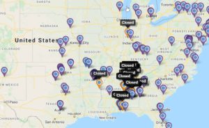 Closed and Open Locations Map for Businesses
