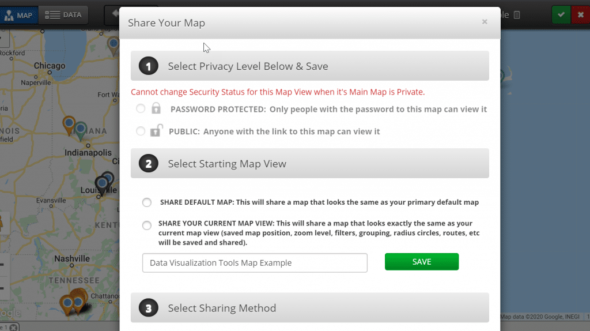 Share Map Data Visualization