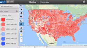 Zip code mapping tool