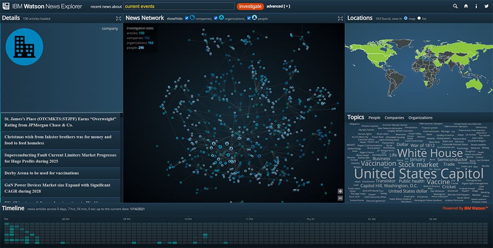 Watson News Explorer