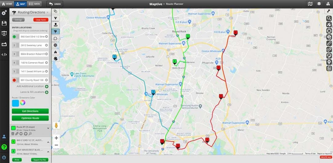 free travel route planner