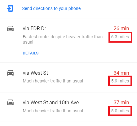 Google Maps Shortest Route Example
