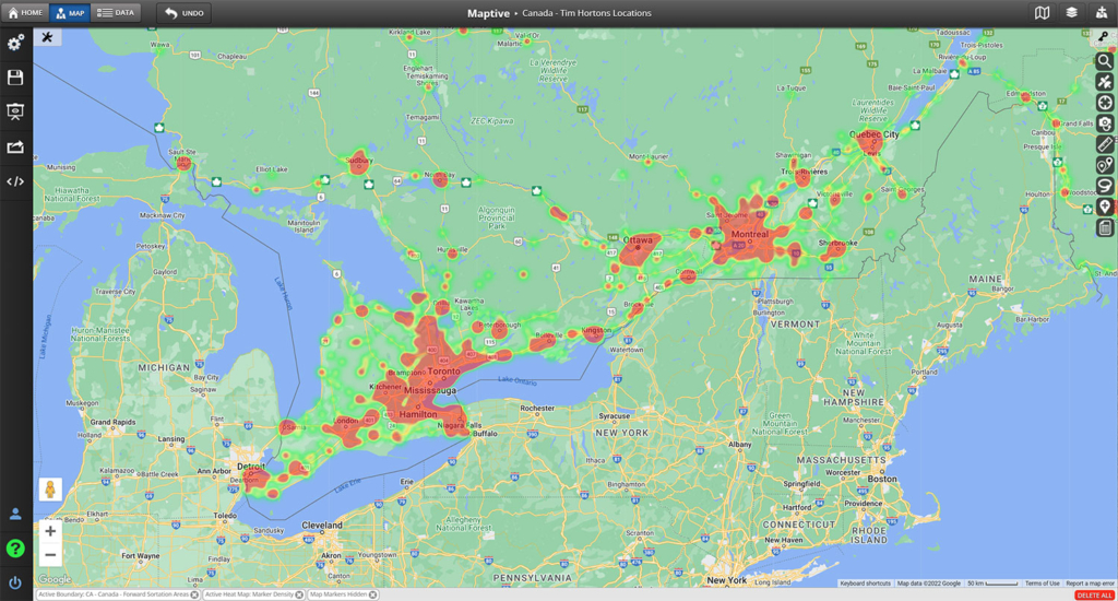 Canada Geographic Heat Maps