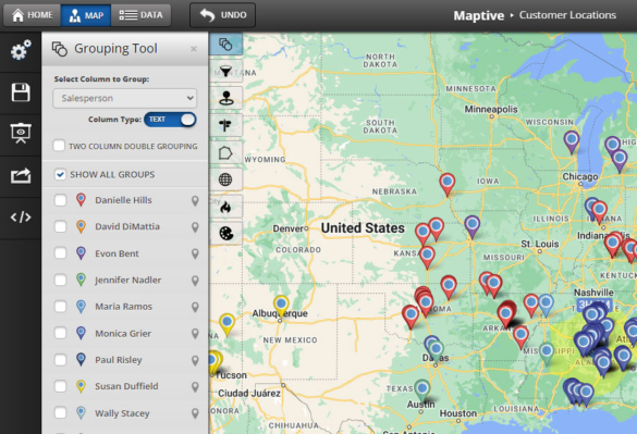 Map Marker Grouping Tool