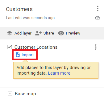 Import Locations Google Maps