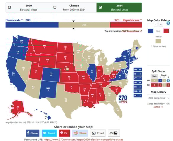what is a political map