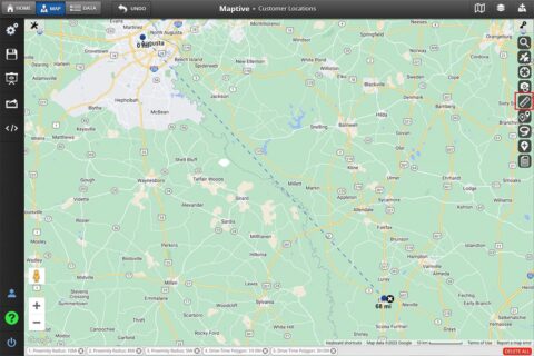 Distance Between Addresses How to Measure Distance Between 2 Addresses or Points | Maptive