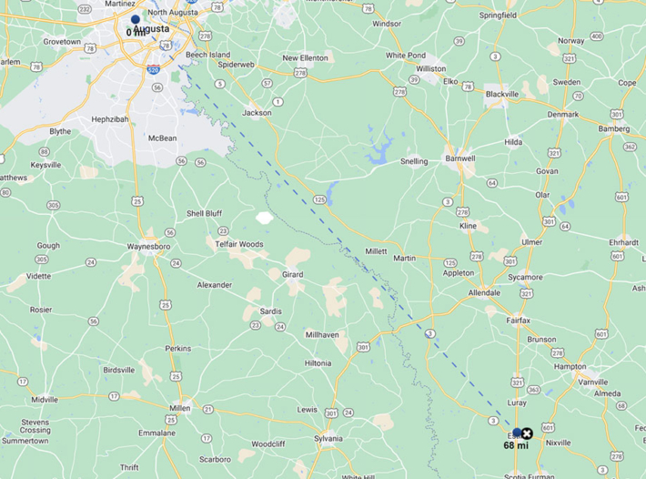 How to measure distance between 2 addresses or points maptive