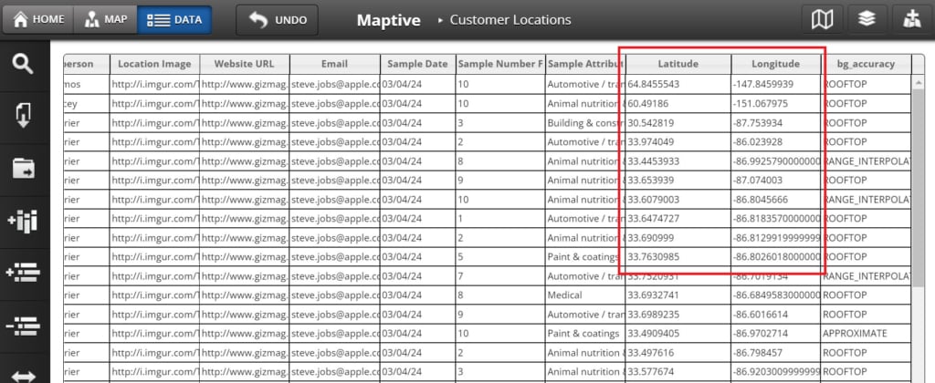 Latitude Longitude Mapping