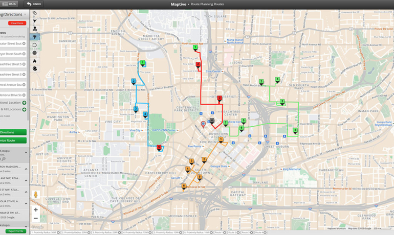 Multiple Delivery Route Planner