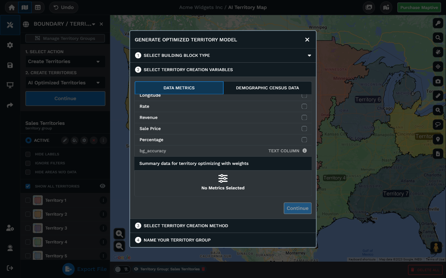 Territory Criteria