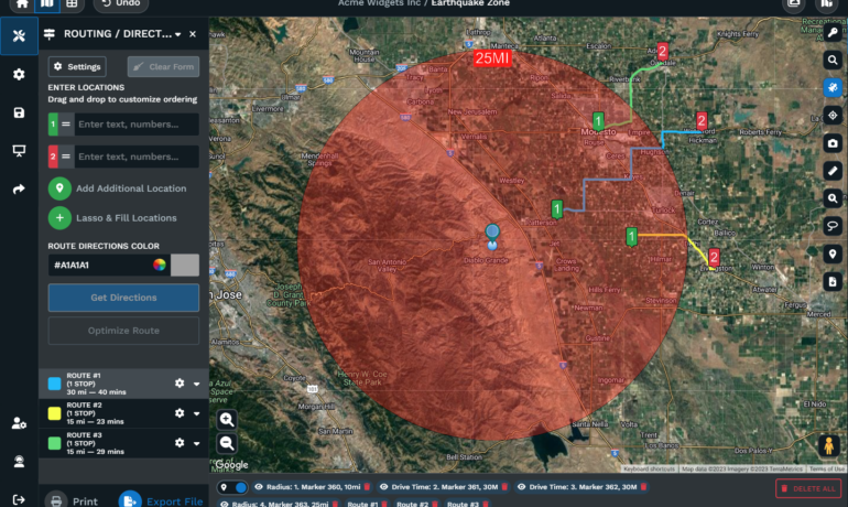 Earthquake Evacuation Map