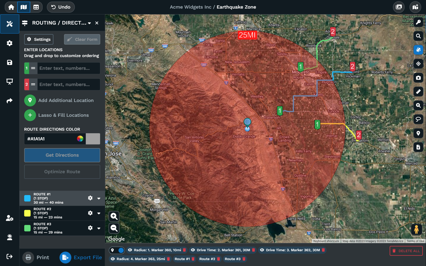 Earthquake Evacuation Map