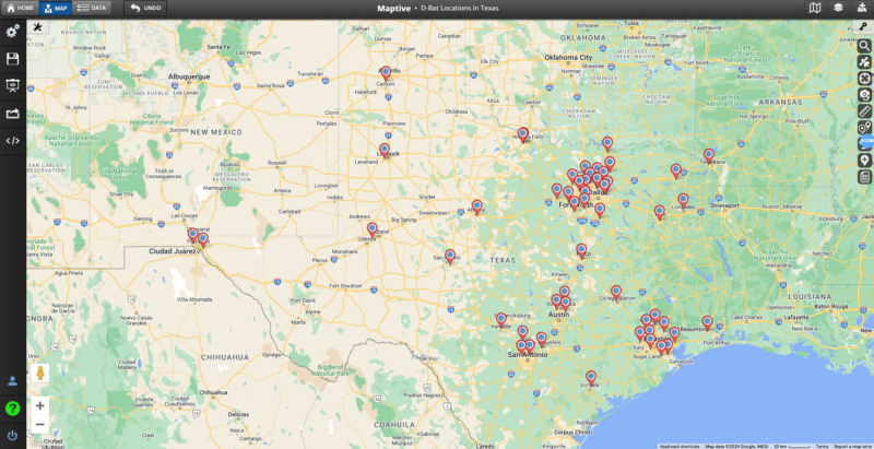 D-BAT Locations in Texas