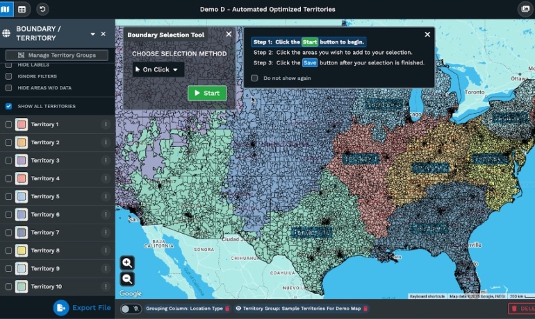 Combined Boundary and Territory Tools