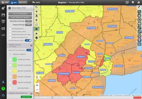 County Map Maker | Maptive Mapping Software