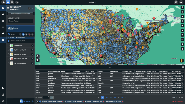 Distance Map Software Distance Calculator Mapping Tool | Maptive