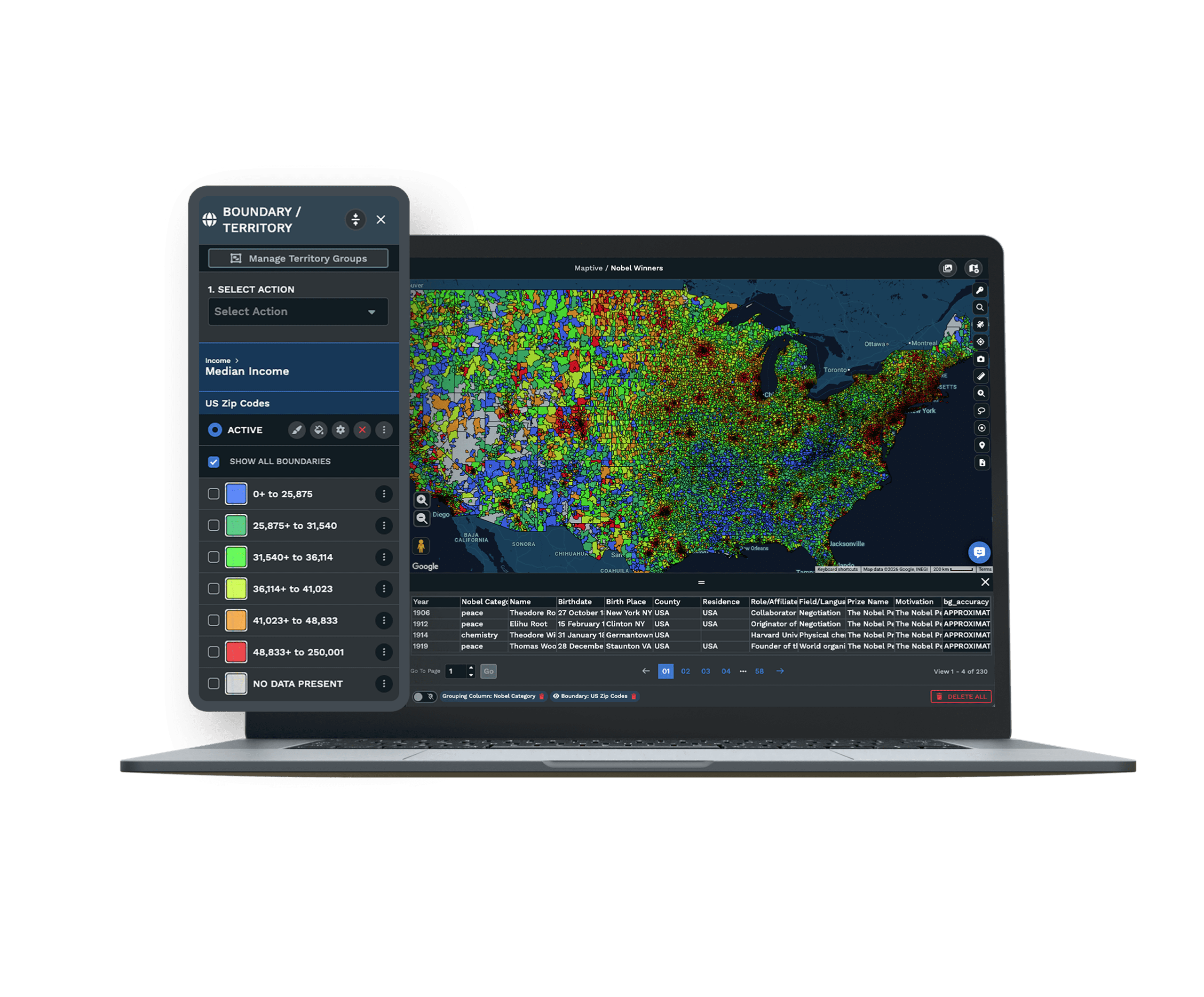 Boundary Tool in Maptive
