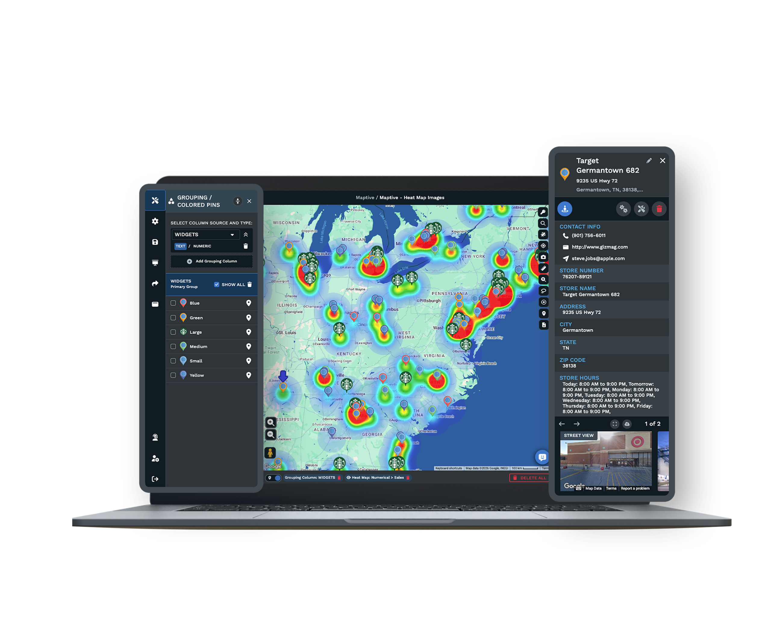 Maptive REST API keeping map data automatically up to date