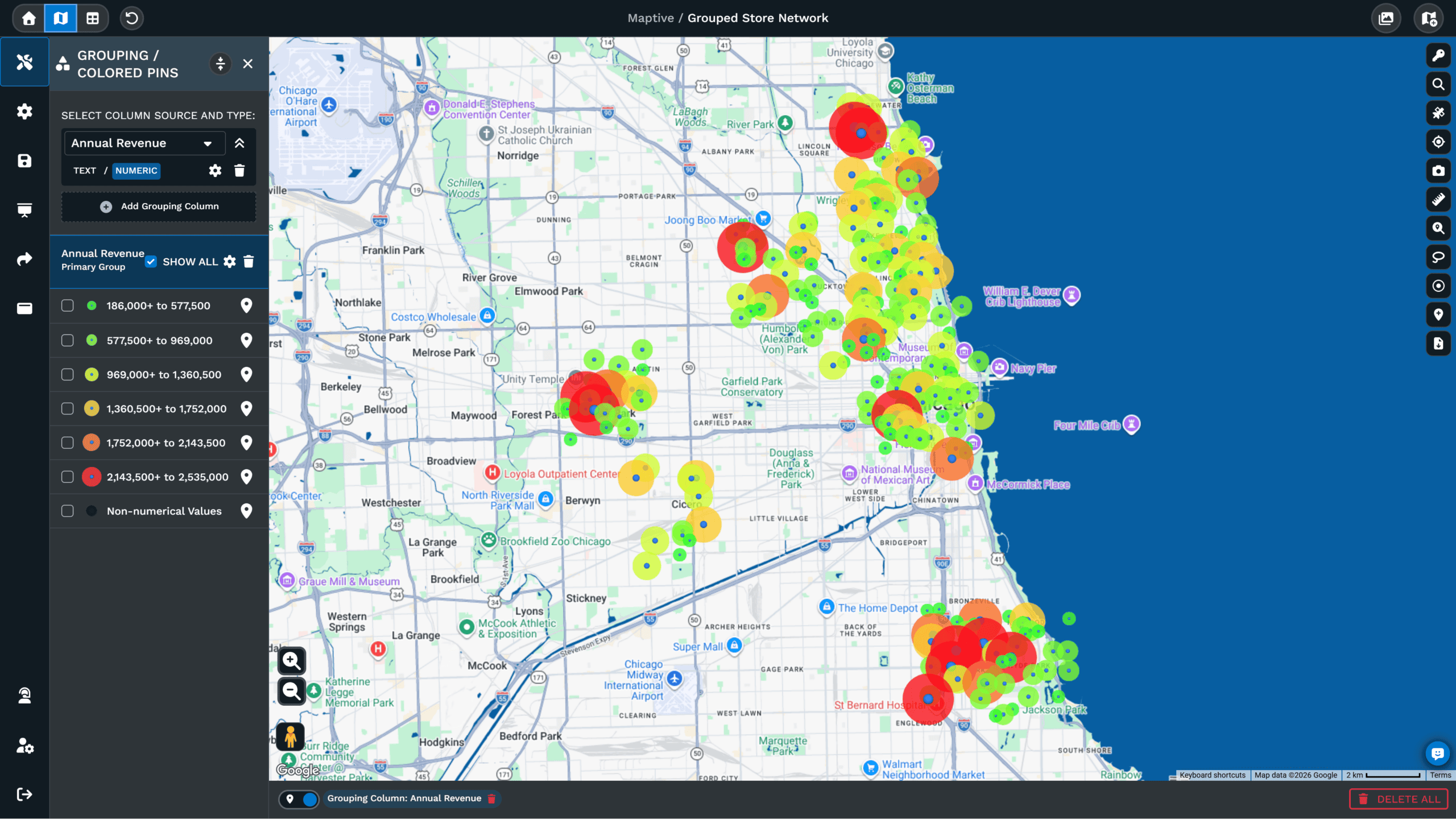 Bubble Maps for Incident Severity