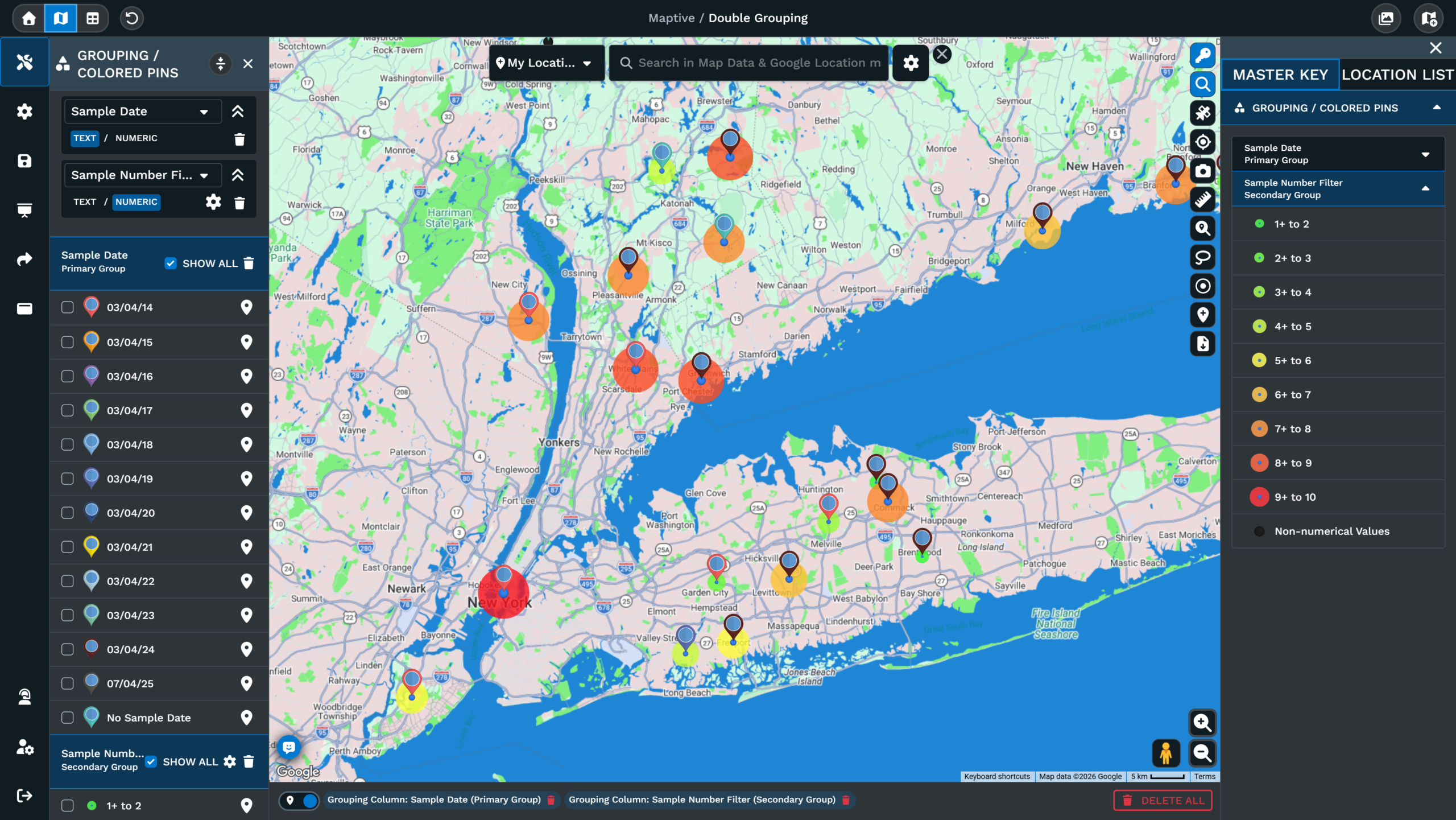Map Monitoring and Sampling Sites