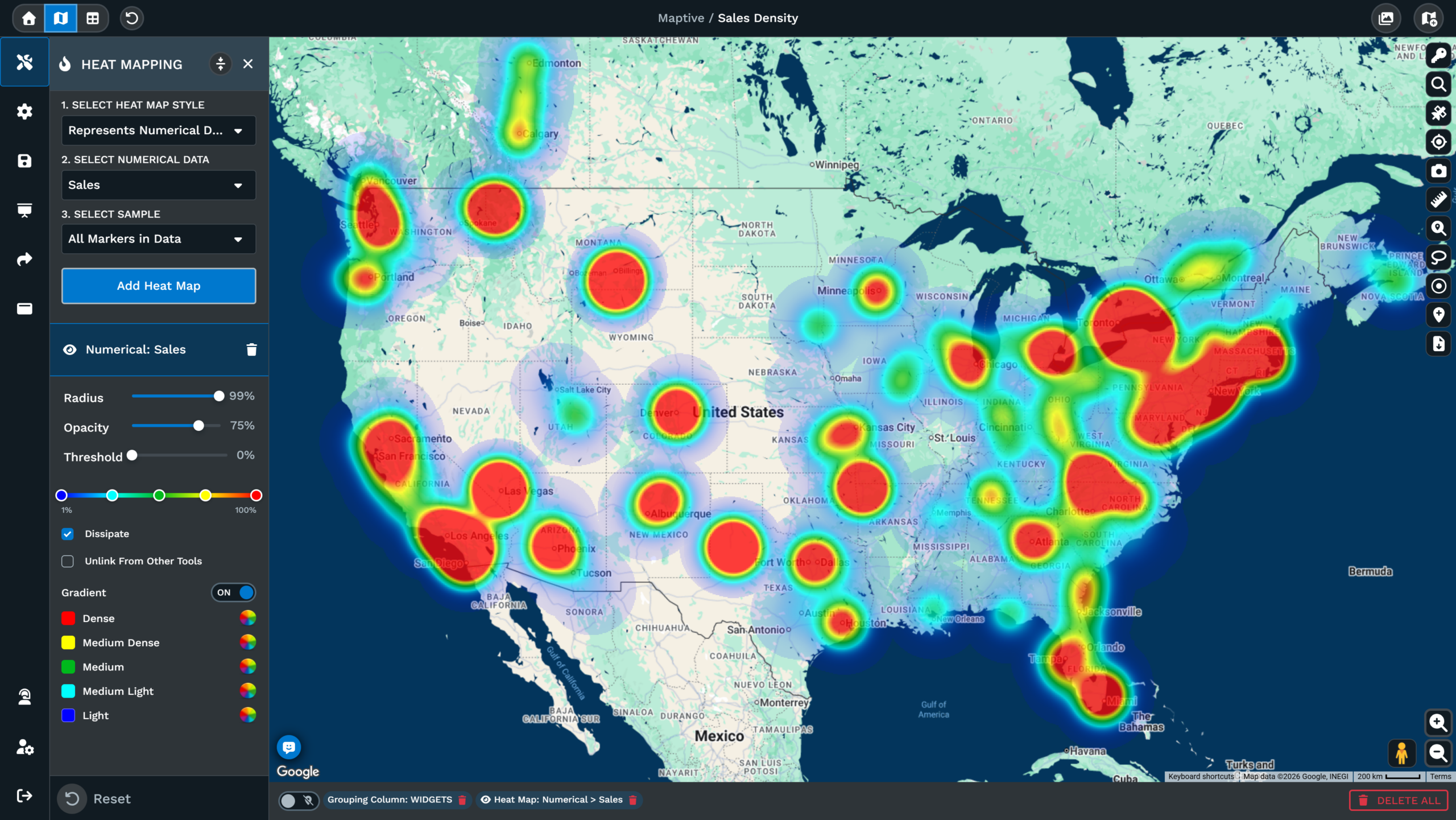 Heat Maps That Show the Pattern
