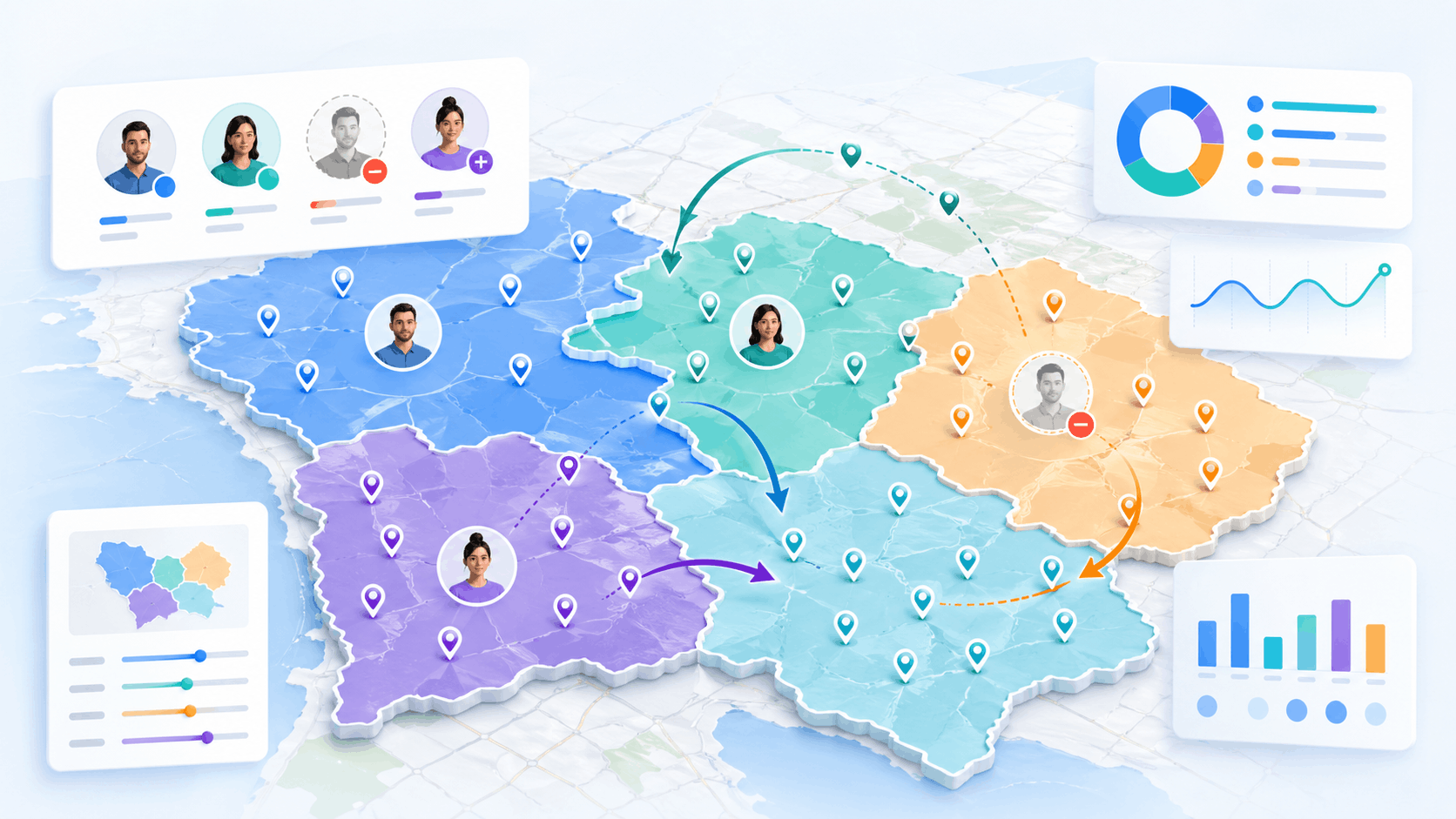 How to Rebalance Sales Territories After a Team Change