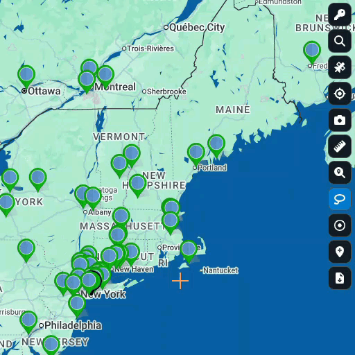 Outlining an area on a Maptive map with the Lasso Tool
