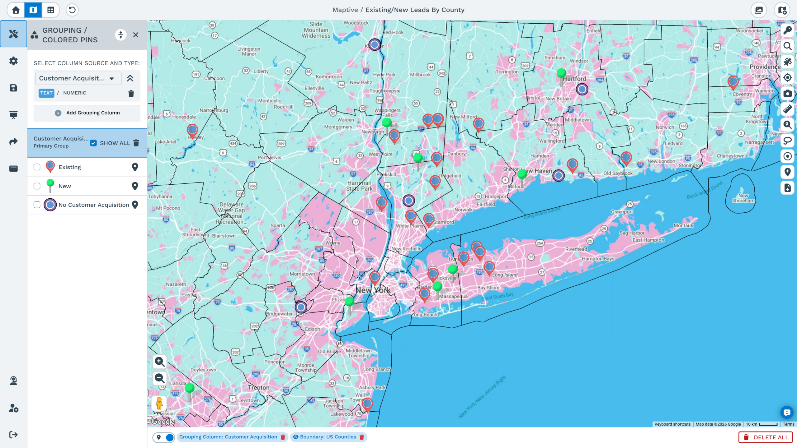 Compare Areas With Boundary Data
