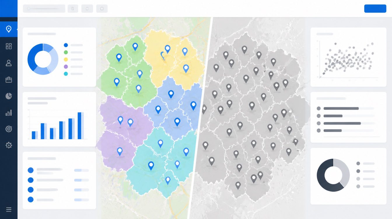 AI Territory Optimization: What It Does and What It Doesn’t featured image with clean mapping and analytics visuals.