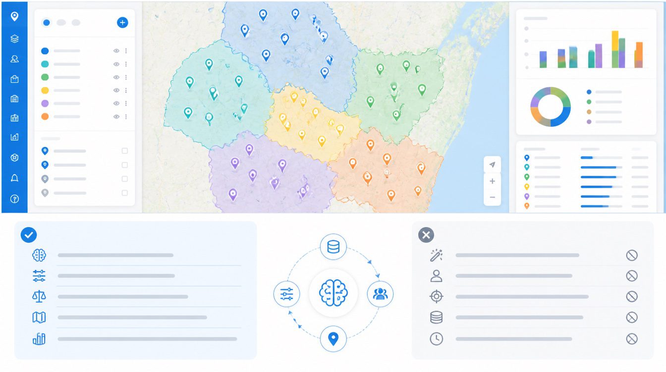 The Hybrid Workflow That Actually Ships visual for ai territory optimization: what it does and what it doesn’t.