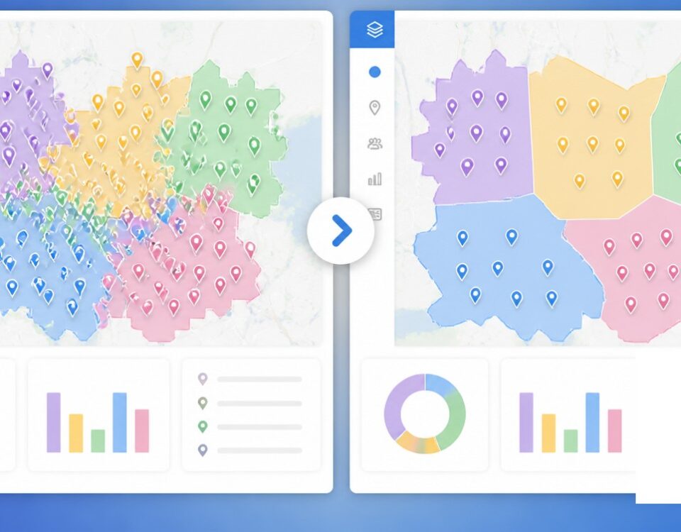 Before and After: How Territory Optimization Looks in Practice featured image with clean mapping and analytics visuals.