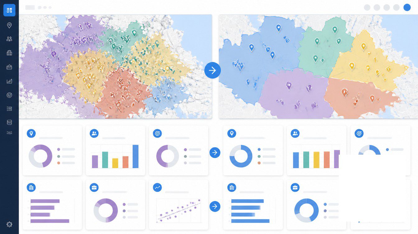 Metrics to Track in the 6-18 Month Window visual for before and after: how territory optimization looks in practice.