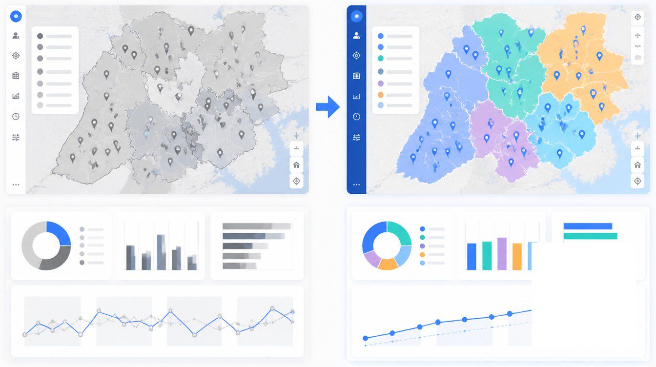 Why the Lift Takes Longer Than Leaders Expect visual for before and after: how territory optimization looks in practice.